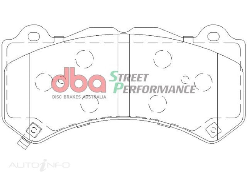 DBA Street Performance Brake Pads for Nissan GT - R R35 Front – Part Number DBA - 07 - 22 | dbaDB2375SP - JDMuscleSPK500358