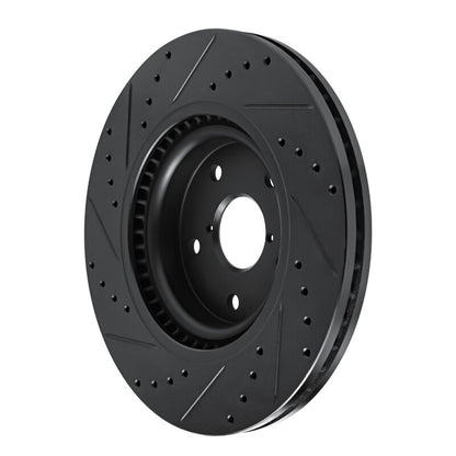 DFC [20-25 WRX] Front Right Drilled and Slotted Brake Rotor - Black Zinc Finish, DF633-13049R