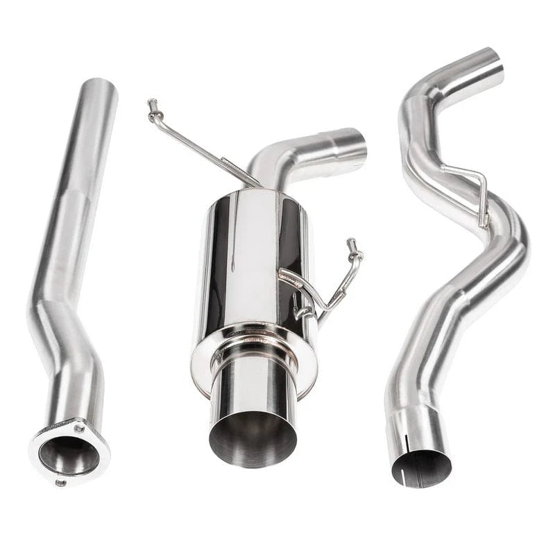 DC Sports [15 - 21 WRX/STI] Catback Single Canister Exhaust Burnt - JDMuscleCat Back Exhaust SystemDC-SCS4305Polished