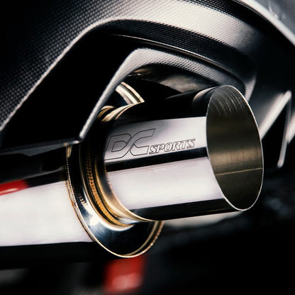 DC Sports [15 - 21 WRX/STI] Catback Single Canister Exhaust Burnt - JDMuscleCat Back Exhaust SystemDC-SCS4305Polished