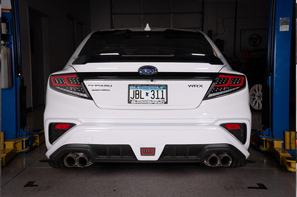 OLM 22-24 WRX Spec AR LED Tail Lights (Smoked Lens w/ Red Bar) | E.47002.3