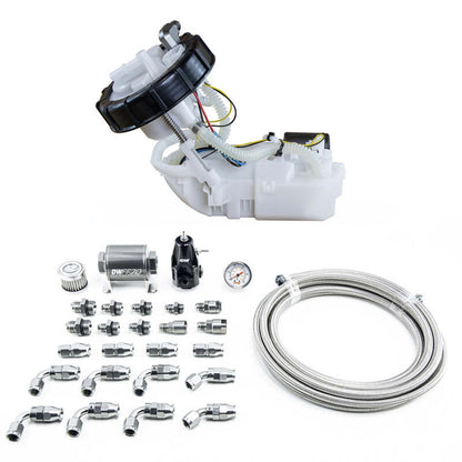 DeatschWerks [01-05 Civic] [02-06 RSX] DW400 Pump Module and Return Kit - Stainless PTFE Fuel Lines - JDMuscleFuel Pumps and Accessoriesdwk9-401-608-7040