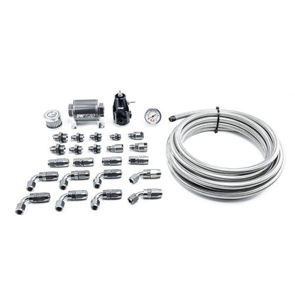 DeatschWerks [01-15 Civic] DW400 Pump Module Return Plumbing Kit with CPE Fuel Lines - Black - JDMuscleFuel System Kitsdwk6-607