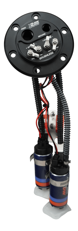 DeatschWerks [92-00 Civic] X2 Pump Hanger with Dual DW420 Fuel Pumps - Black - JDMuscleFuel Pumps and Accessoriesdwk9-421-7043
