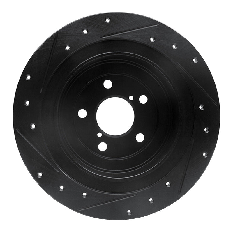 DFC 00 - 06 Subaru Baja Rear Right Drilled & Slotted Black Brake Rotor | dfc633 - 13032R - JDMuscleSPK927255