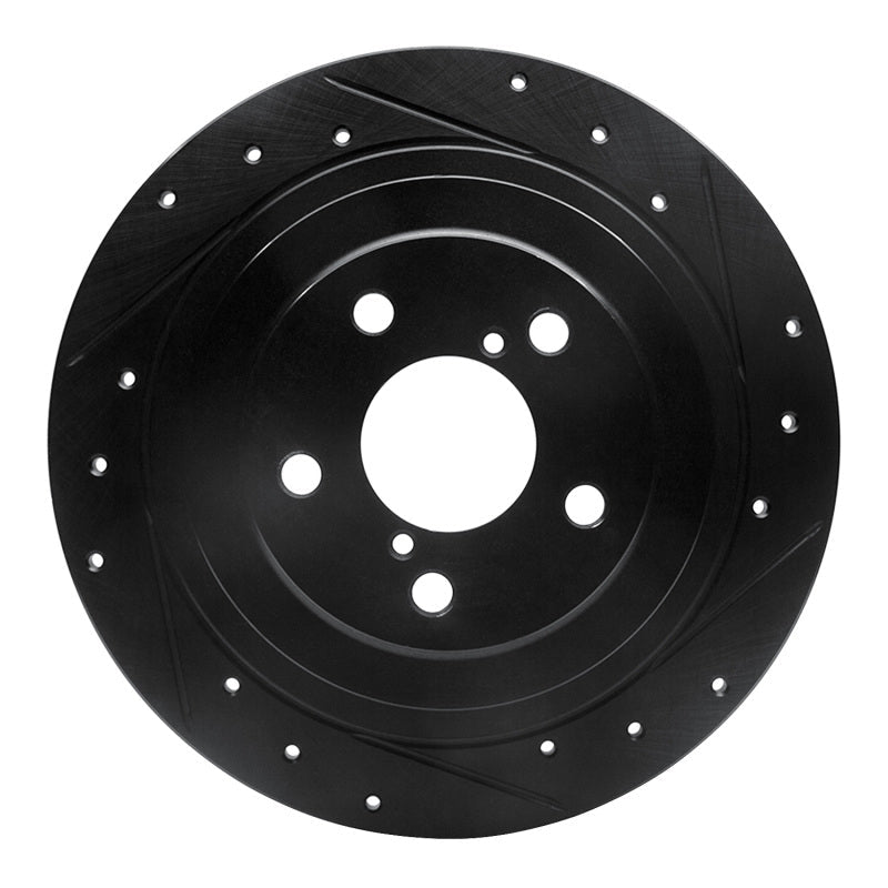 DFC 00 - 06 Subaru Baja Rear Right Drilled & Slotted Black Brake Rotor | dfc633 - 13032R - JDMuscleSPK927255