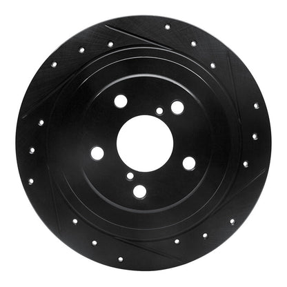 DFC 00 - 06 Subaru Baja Rear Right Drilled & Slotted Black Brake Rotor | dfc633 - 13032R - JDMuscleSPK927255