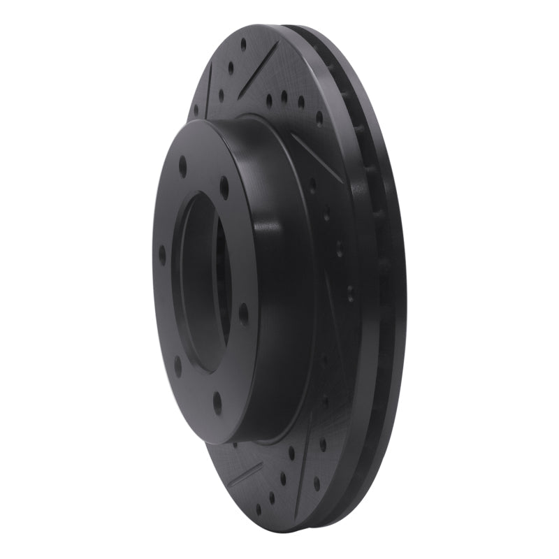 DFC 01 - 04 Honda Passport Front Left Drilled & Slotted Black Brake Rotor | dfc633 - 37010L - JDMuscleSPK965315