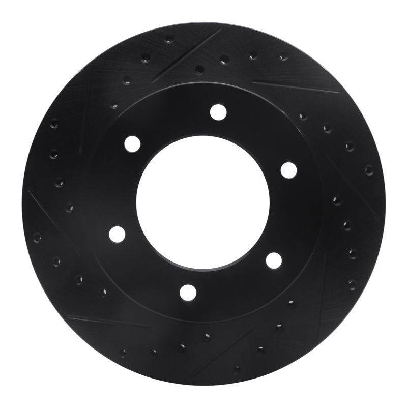 DFC 01 - 04 Honda Passport Front Left Drilled & Slotted Black Brake Rotor | dfc633 - 37010L - JDMuscleSPK965315