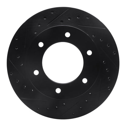 DFC 01 - 04 Honda Passport Front Left Drilled & Slotted Black Brake Rotor | dfc633 - 37010L - JDMuscleSPK965315