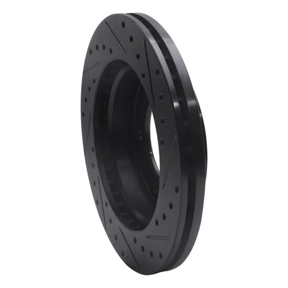 DFC 01 - 04 Honda Passport Front Left Drilled & Slotted Black Brake Rotor | dfc633 - 37010L - JDMuscleSPK965315
