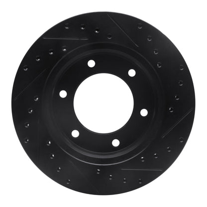 DFC 01 - 04 Honda Passport Front Left Drilled & Slotted Black Brake Rotor | dfc633 - 37010L - JDMuscleSPK965315
