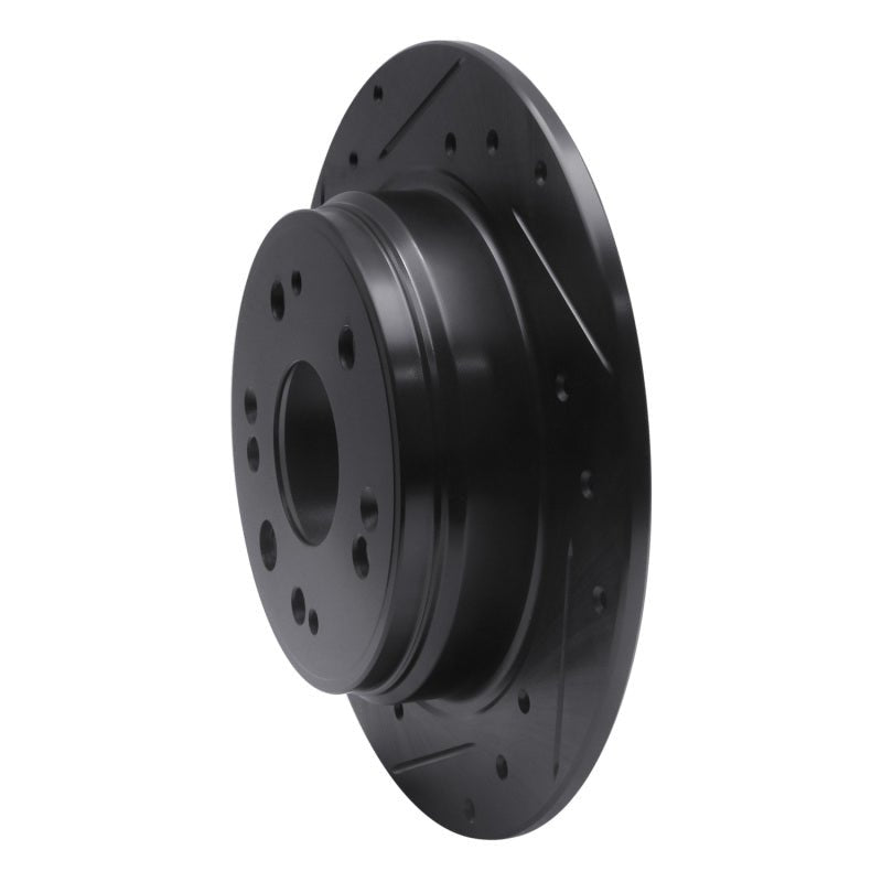 DFC 02 - 04 Honda CR - V Rear Left Drilled & Slotted Black Brake Rotor | dfc633 - 59046L - JDMuscleSPK928835