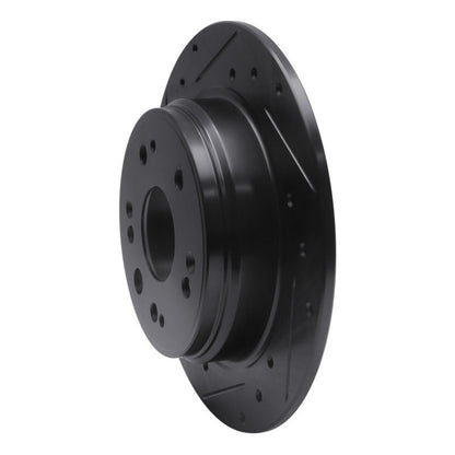 DFC 02 - 04 Honda CR - V Rear Left Drilled & Slotted Black Brake Rotor | dfc633 - 59046L - JDMuscleSPK928835