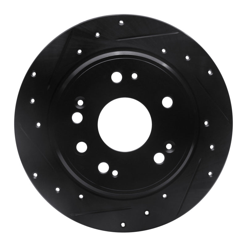 DFC 02 - 04 Honda CR - V Rear Left Drilled & Slotted Black Brake Rotor | dfc633 - 59046L - JDMuscleSPK928835