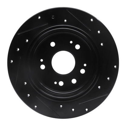 DFC 02 - 04 Honda CR - V Rear Left Drilled & Slotted Black Brake Rotor | dfc633 - 59046L - JDMuscleSPK928835