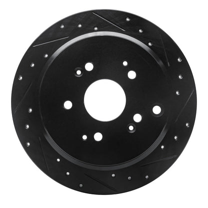 DFC 02 - 04 Honda Odyssey Rear Right Drilled & Slotted Black Brake Rotor | dfc633 - 59047R - JDMuscleSPK928838