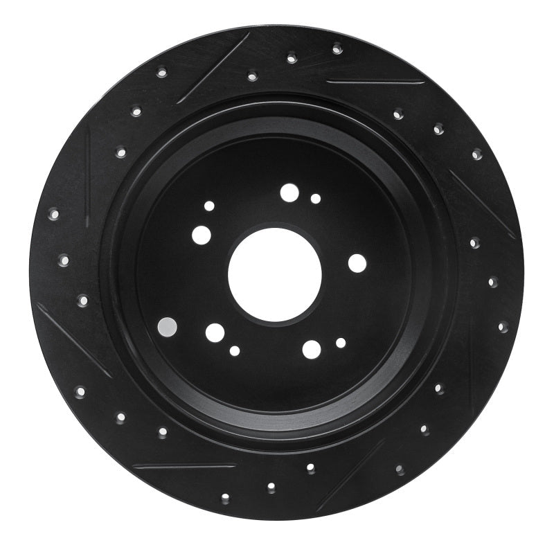 DFC 02 - 04 Honda Odyssey Rear Right Drilled & Slotted Black Brake Rotor | dfc633 - 59047R - JDMuscleSPK928838