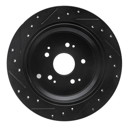 DFC 02 - 04 Honda Odyssey Rear Right Drilled & Slotted Black Brake Rotor | dfc633 - 59047R - JDMuscleSPK928838