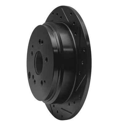 DFC 02 - 04 Honda Odyssey Rear Right Drilled & Slotted Black Brake Rotor | dfc633 - 59047R - JDMuscleSPK928838