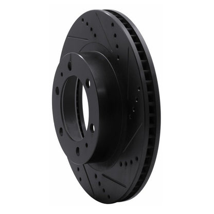 DFC 03 - 23 Toyota Tacoma Front Right Drilled & Slotted Black Brake Rotor | dfc633 - 76128R - JDMuscleSPK929715