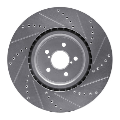 DFC 03 - 25 Subaru BRZ Front Left Drilled & Slotted Silver Brake Rotor | dfc631 - 13014L - JDMuscleSPK922265