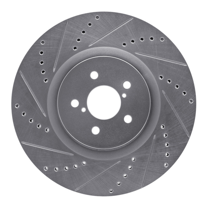 DFC 03 - 25 Subaru BRZ Front Left Drilled & Slotted Silver Brake Rotor | dfc631 - 13014L - JDMuscleSPK922265