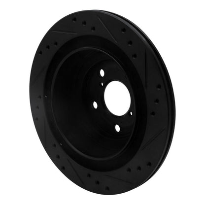 DFC 05 - 09 Subaru Legacy Rear Left Drilled & Slotted Black Brake Rotor | dfc633 - 13019L - JDMuscleSPK927231