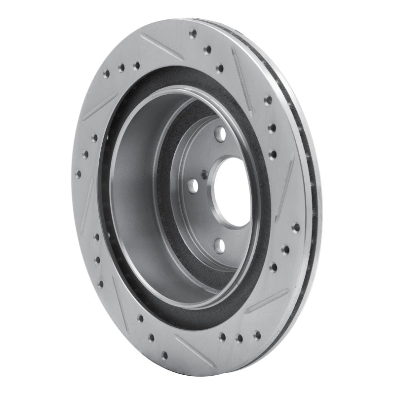 DFC 05 - 09 Subaru Legacy Rear Left Drilled & Slotted Silver Brake Rotor | dfc631 - 13019L - JDMuscleSPK922275