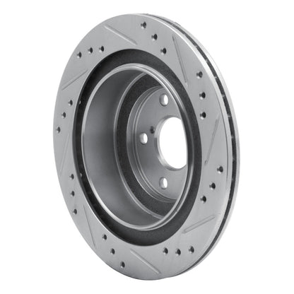 DFC 05 - 09 Subaru Legacy Rear Left Drilled & Slotted Silver Brake Rotor | dfc631 - 13019L - JDMuscleSPK922275