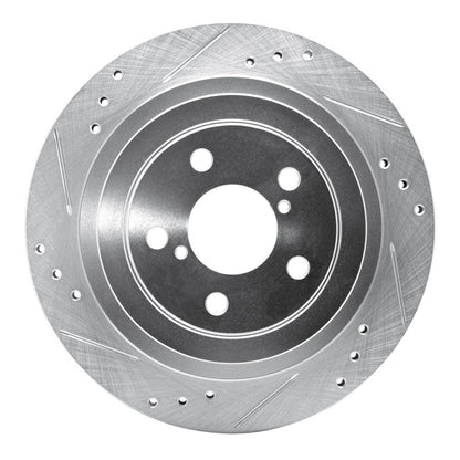 DFC 05 - 09 Subaru Legacy Rear Left Drilled & Slotted Silver Brake Rotor | dfc631 - 13019L - JDMuscleSPK922275