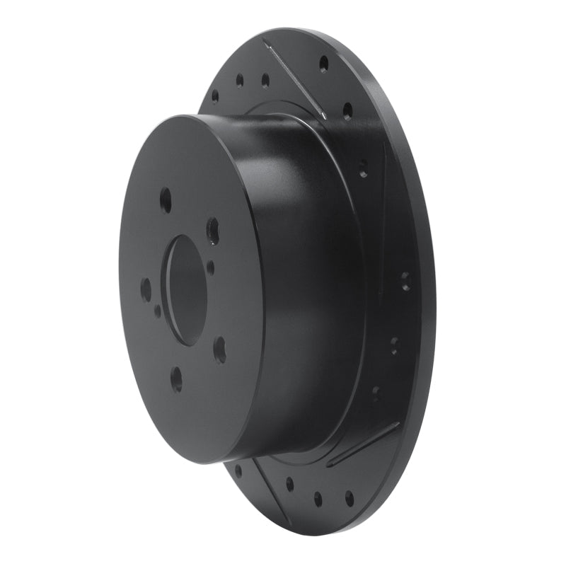 DFC 05 - 09 Subaru Outback Rear Right Drilled & Slotted Black Brake Rotor | dfc633 - 13020R - JDMuscleSPK927234