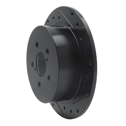 DFC 05 - 09 Subaru Outback Rear Right Drilled & Slotted Black Brake Rotor | dfc633 - 13020R - JDMuscleSPK927234