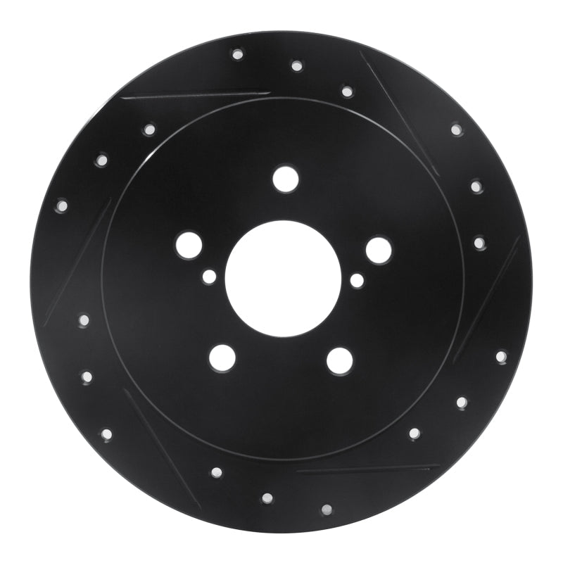 DFC 05 - 09 Subaru Outback Rear Right Drilled & Slotted Black Brake Rotor | dfc633 - 13020R - JDMuscleSPK927234
