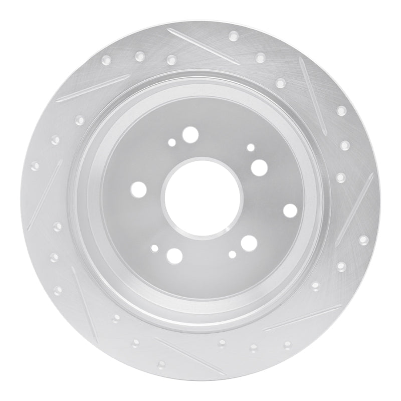 DFC 05 - 10 Honda Odyssey Rear Left Drilled & Slotted Silver Brake Rotor - Precision Balance for Smooth Braking | dfc631 - 59050L - JDMuscleSPK925294
