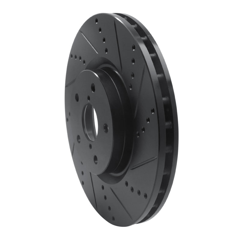 DFC 05 - 20 Subaru Impreza Front Right Drilled & Slotted Black Brake Rotor | dfc633 - 13016R - JDMuscleSPK927226