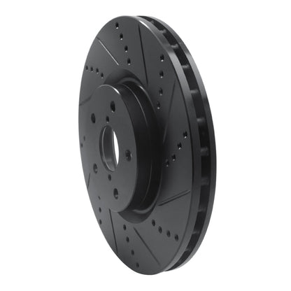 DFC 05 - 20 Subaru Impreza Front Right Drilled & Slotted Black Brake Rotor | dfc633 - 13016R - JDMuscleSPK927226