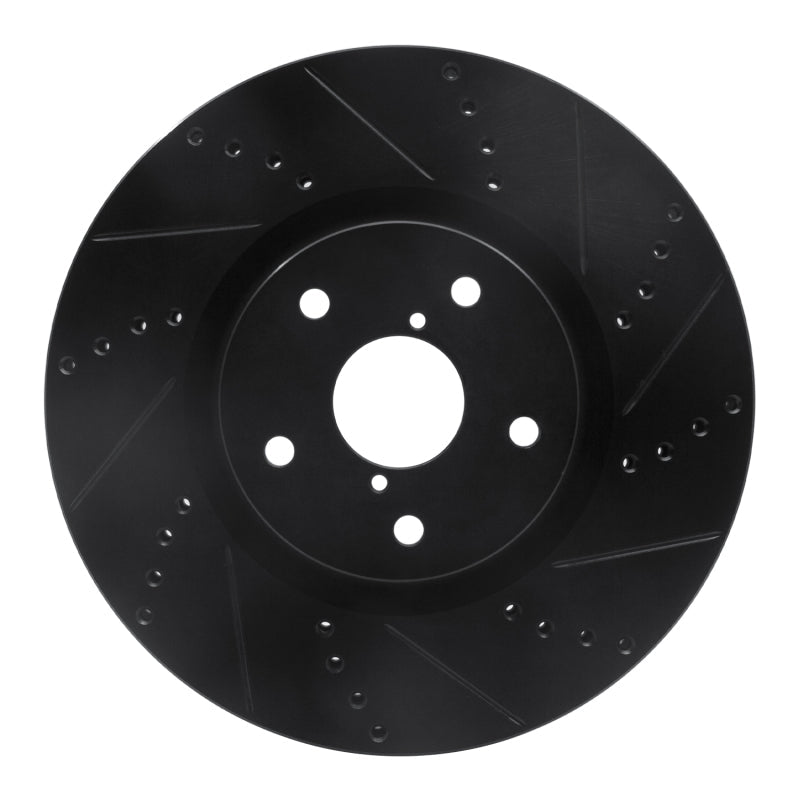 DFC 05 - 20 Subaru Impreza Front Right Drilled & Slotted Black Brake Rotor | dfc633 - 13016R - JDMuscleSPK927226