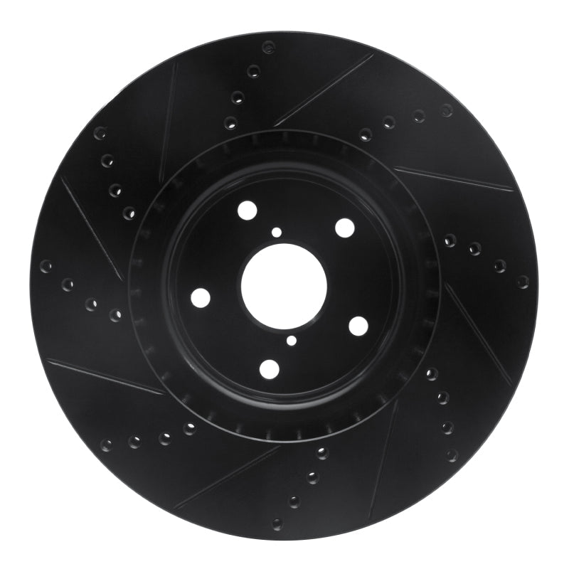 DFC 05 - 20 Subaru Impreza Front Right Drilled & Slotted Black Brake Rotor | dfc633 - 13016R - JDMuscleSPK927226