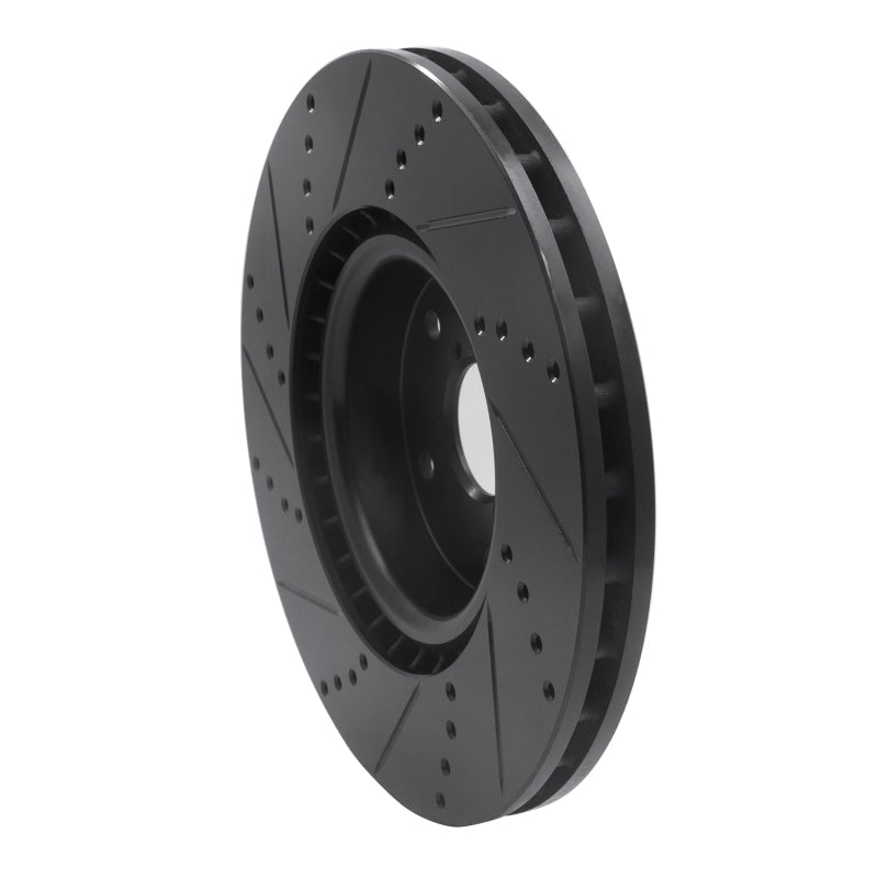 DFC 05 - 20 Subaru Impreza Front Right Drilled & Slotted Black Brake Rotor | dfc633 - 13016R - JDMuscleSPK927226