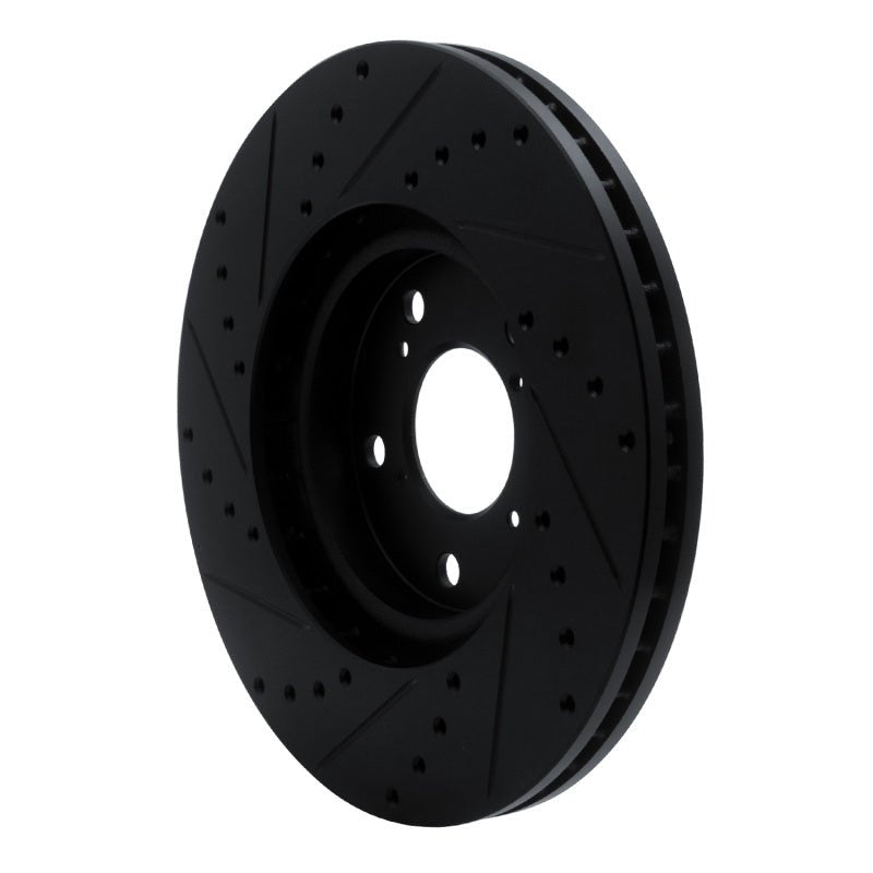 DFC 06 - 14 Honda Ridgeline Front Right Drilled & Slotted Black Brake Rotor | dfc633 - 59051R - JDMuscleSPK928846