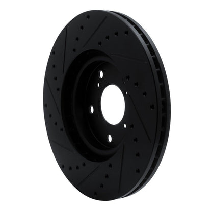 DFC 06 - 14 Honda Ridgeline Front Right Drilled & Slotted Black Brake Rotor | dfc633 - 59051R - JDMuscleSPK928846