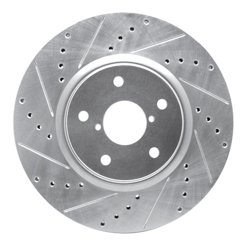 DFC 06 - 21 Subaru Legacy Front Left Drilled & Slotted Silver Brake Rotor | dfc631 - 13035L - JDMuscleSPK922307