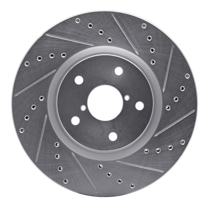 DFC 06 - 21 Subaru Legacy Front Right Drilled & Slotted Silver Brake Rotor | dfc631 - 13035R - JDMuscleSPK922308
