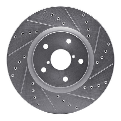 DFC 06 - 21 Subaru Legacy Front Right Drilled & Slotted Silver Brake Rotor | dfc631 - 13035R - JDMuscleSPK922308