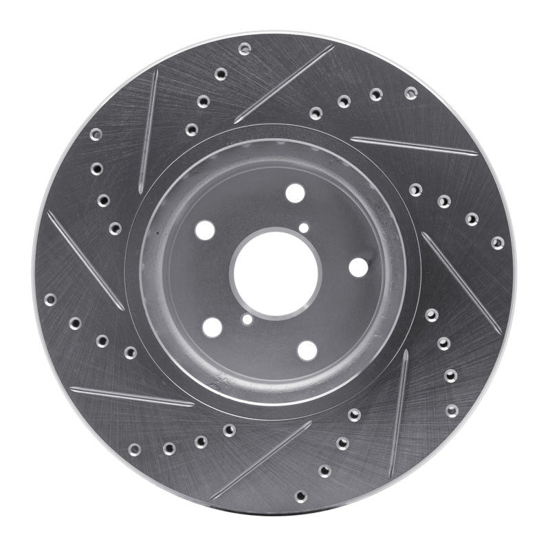 DFC 06 - 21 Subaru Legacy Front Right Drilled & Slotted Silver Brake Rotor | dfc631 - 13035R - JDMuscleSPK922308