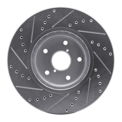 DFC 06 - 21 Subaru Legacy Front Right Drilled & Slotted Silver Brake Rotor | dfc631 - 13035R - JDMuscleSPK922308