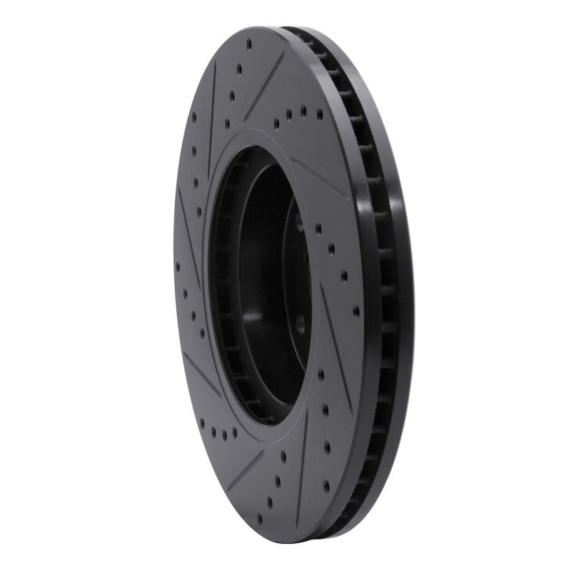 DFC 06 - 21 Subaru Outback Front Right Drilled & Slotted Black Brake Rotor | dfc633 - 13035R - JDMuscleSPK927261