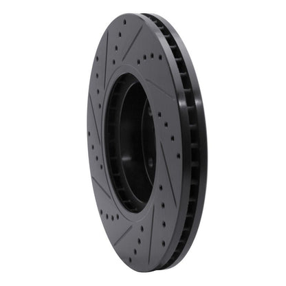 DFC 06 - 21 Subaru Outback Front Right Drilled & Slotted Black Brake Rotor | dfc633 - 13035R - JDMuscleSPK927261