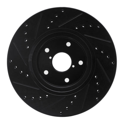 DFC 06 - 21 Subaru Outback Front Right Drilled & Slotted Black Brake Rotor | dfc633 - 13035R - JDMuscleSPK927261